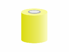 Риббон, Resin textile, 60мм*300м, вт25.4, OUT, жёлтый
