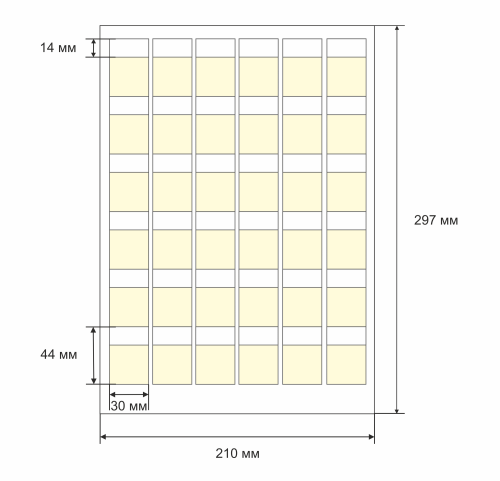 Этикетка для кабеля и провода СЛМ 30х44, 36 шт/лист