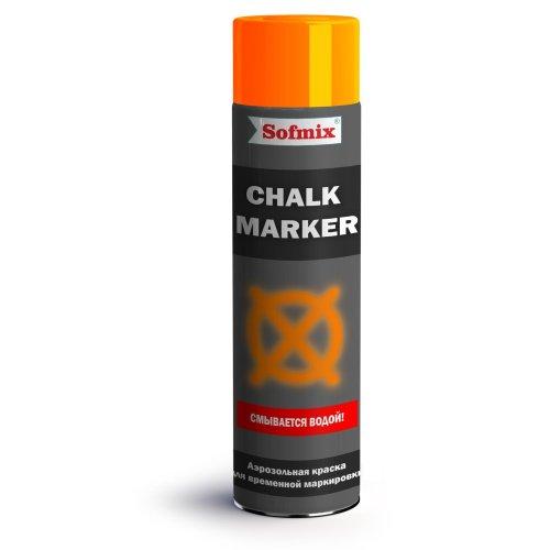 CHALK MARKER оранжевая флуоресцентная аэрозольная меловая краска, 0,52л