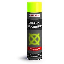 CHALK MARKER желто-зеленая флуоресцентная аэрозольная меловая краска, 0,52л